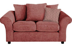 Cleo Geometric Regular Fabric Sofa - Pink